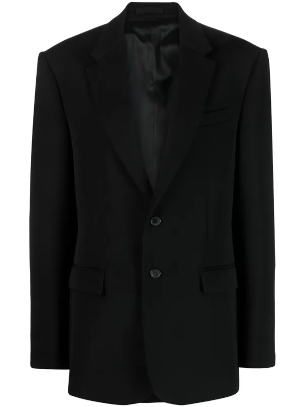 WARDROBE.NYC Relaxed-fit Single-breasted Blazer in Black
