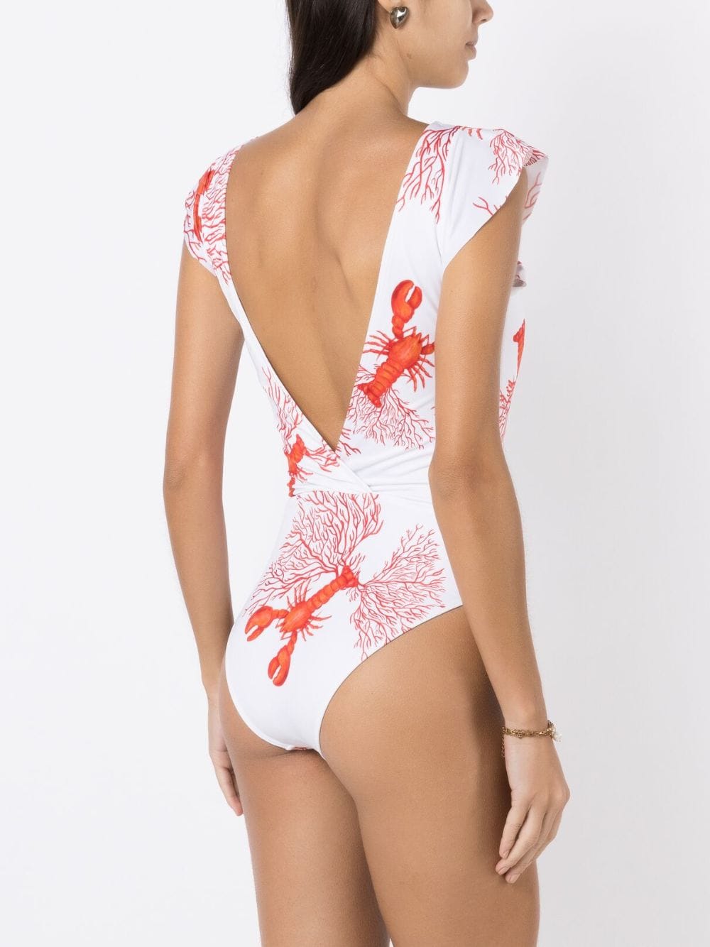 Shop Brigitte Sea Life-print One-piece Swimsuit In White