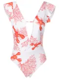 Brigitte sea life-print one-piece swimsuit - White