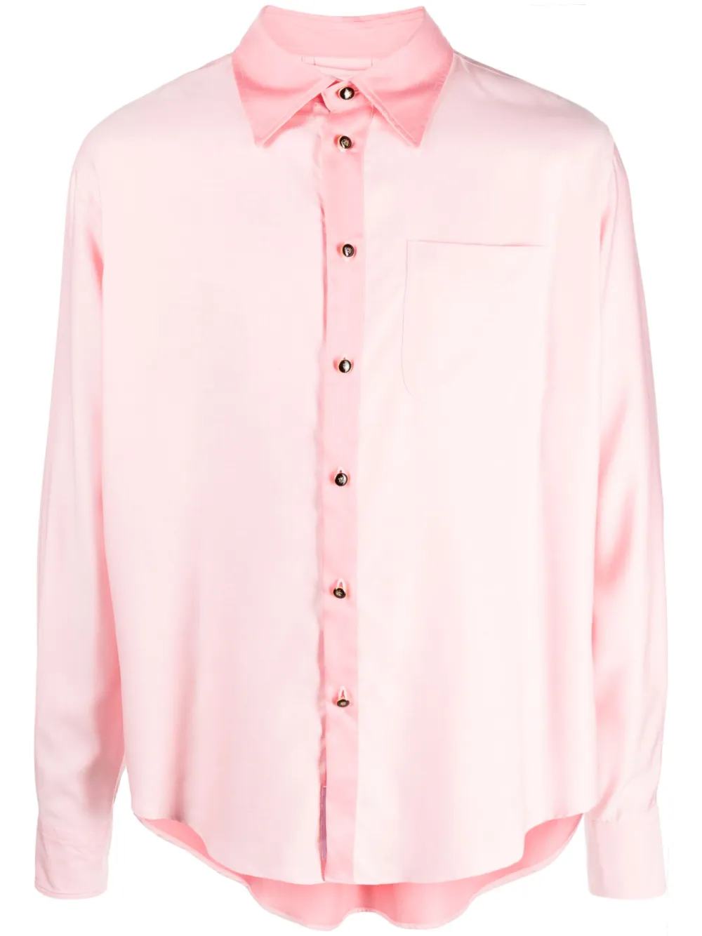 Charter Club Womens Woven Solid Tencel Shirt Pink Size Medium main image 0