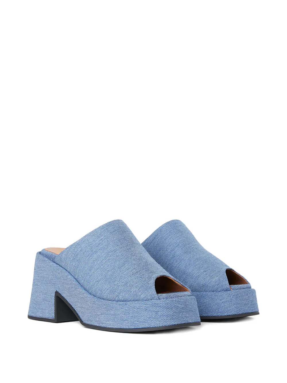 GANNI denim mules - Blauw