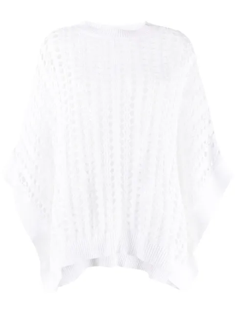 Brunello Cucinelli poncho de tejido flojo