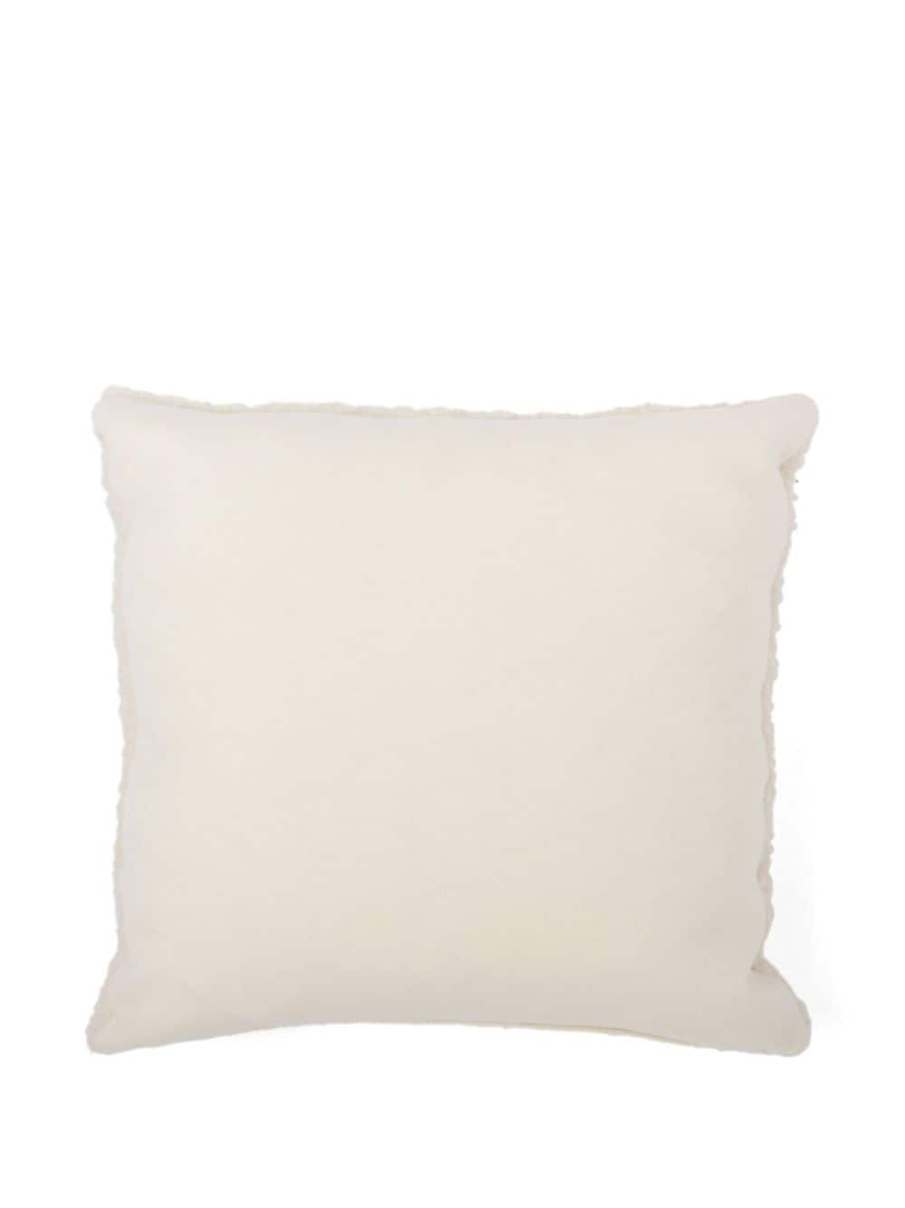 Prada faux-fur cashmere wool pillow - Wit