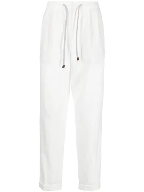 Brunello Cucinelli drawstring linen trousers