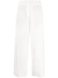 Brunello Cucinelli exposed-seam palazzo trousers - White