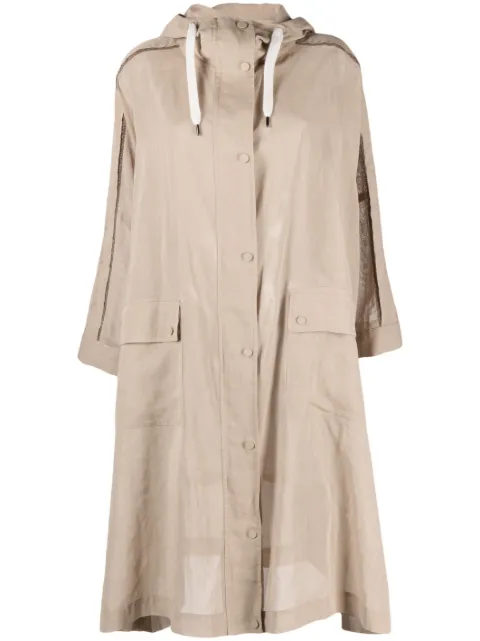 Brunello Cucinelli Monili-embellished cotton coat