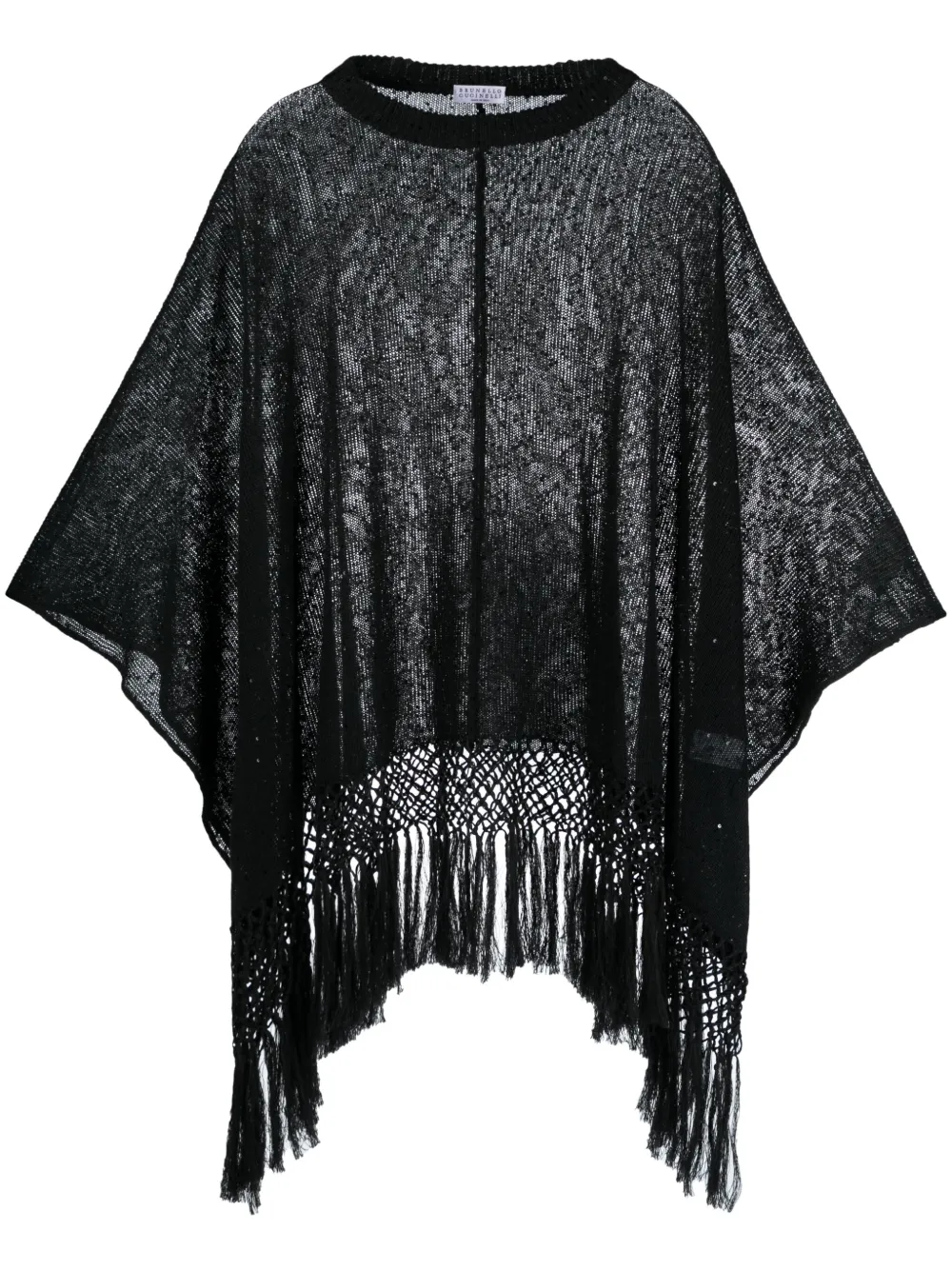 Brunello Cucinelli sequin-embellished knitted blouse – Grey