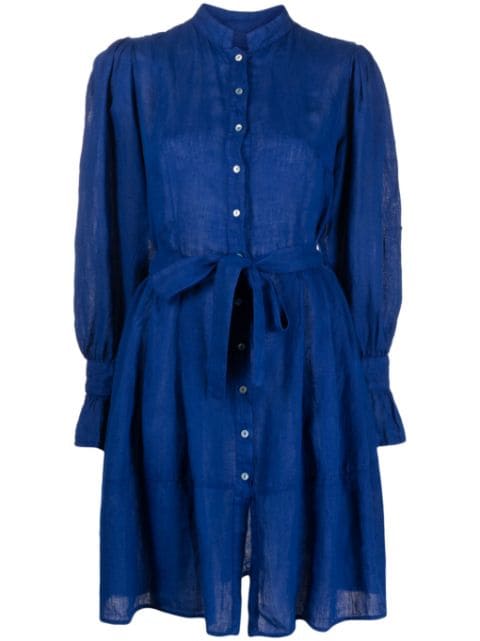 120% Lino buttoned-up linen shirt dress