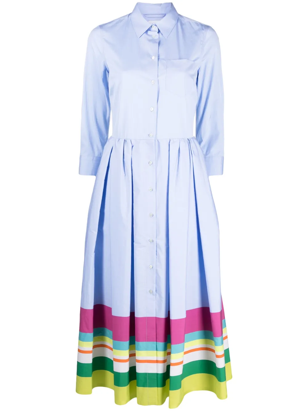 Sara Roka Striped pointedcollar Dress Farfetch