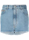 GCDS high-waisted denim shorts - Blue