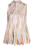 Missoni tie-fastening knitted top - Pink