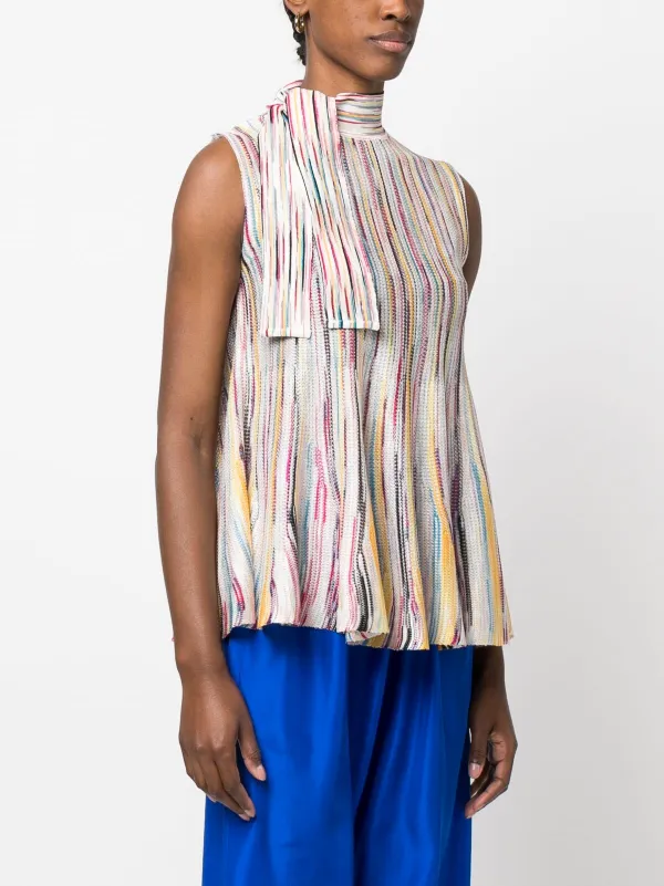 Missoni tie-fastening Knitted Top | Pink | FARFETCH JO