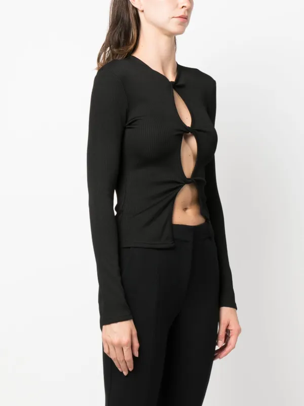 Christopher Esber twisted-effect cut-out Top | Black | FARFETCH