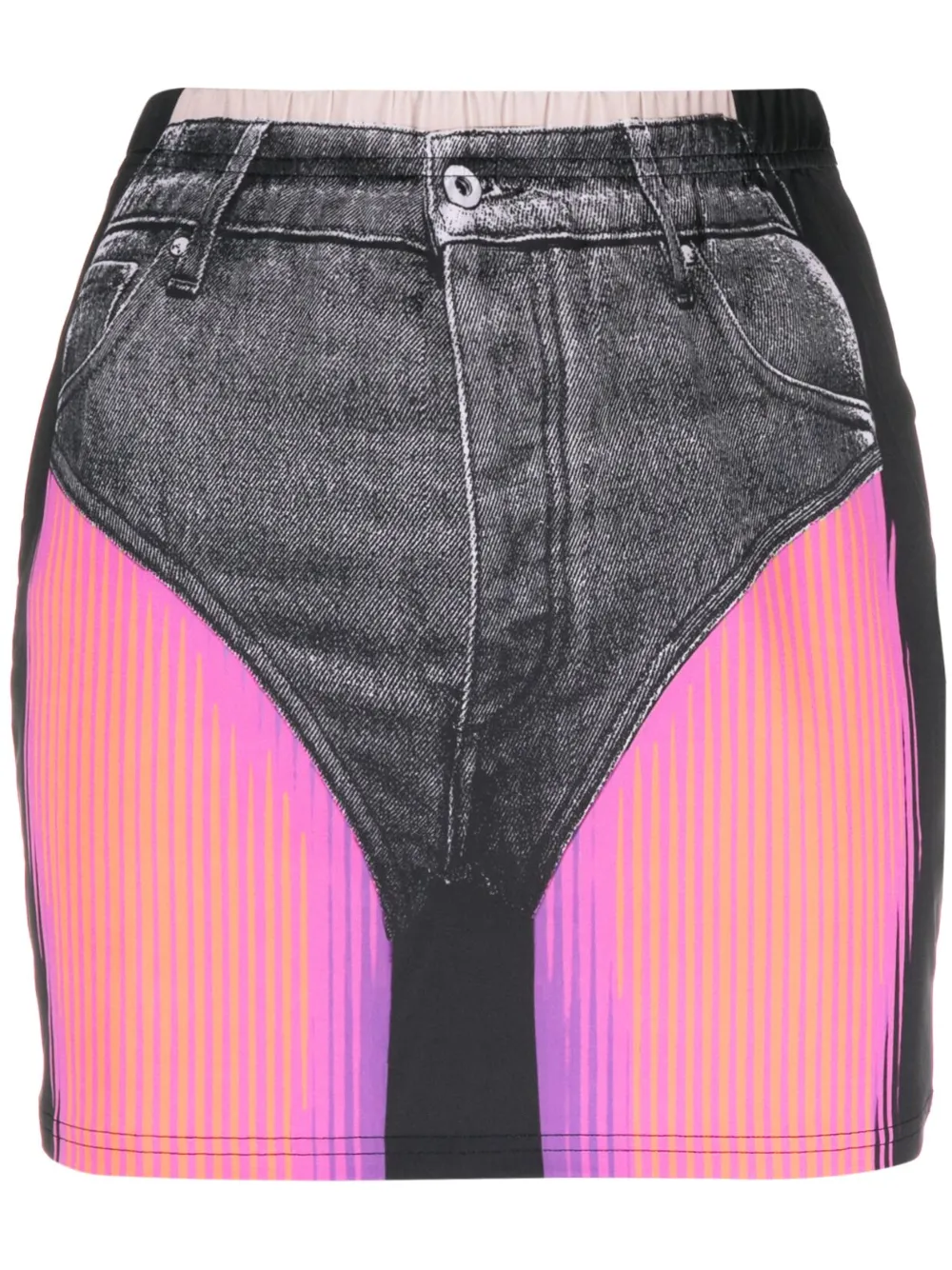 Y/PROJECT X JEAN PAUL GAULTIER TROMPE L'OEIL MINISKIRT