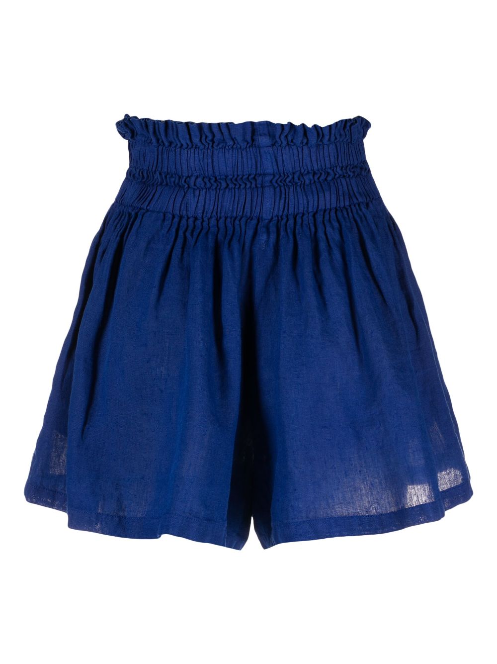 120% Lino Linnen shorts - Blauw