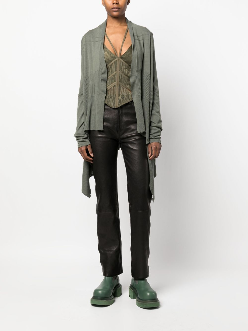 Rick Owens Gedrapeerd vest - Groen