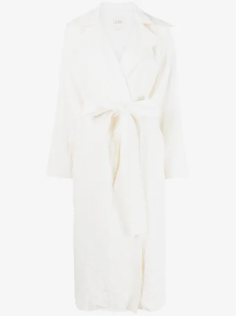 QUIRA double-breasted cotton coat