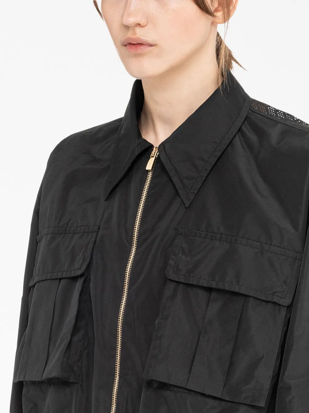 Miu Miu Technical-silk Blouson Jacket - Farfetch