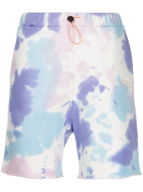 Palmer tie-dye cotton shorts