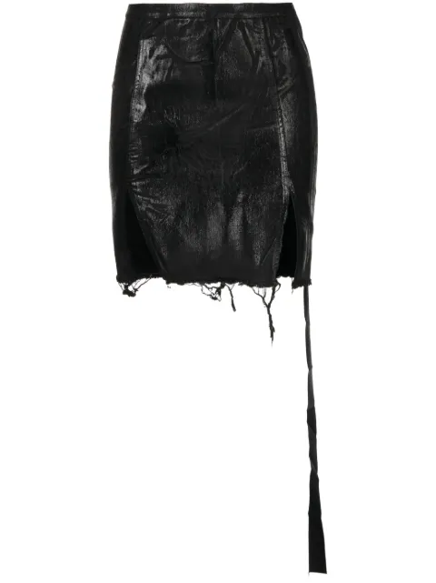 Rick Owens DRKSHDW falda con efecto envejecido