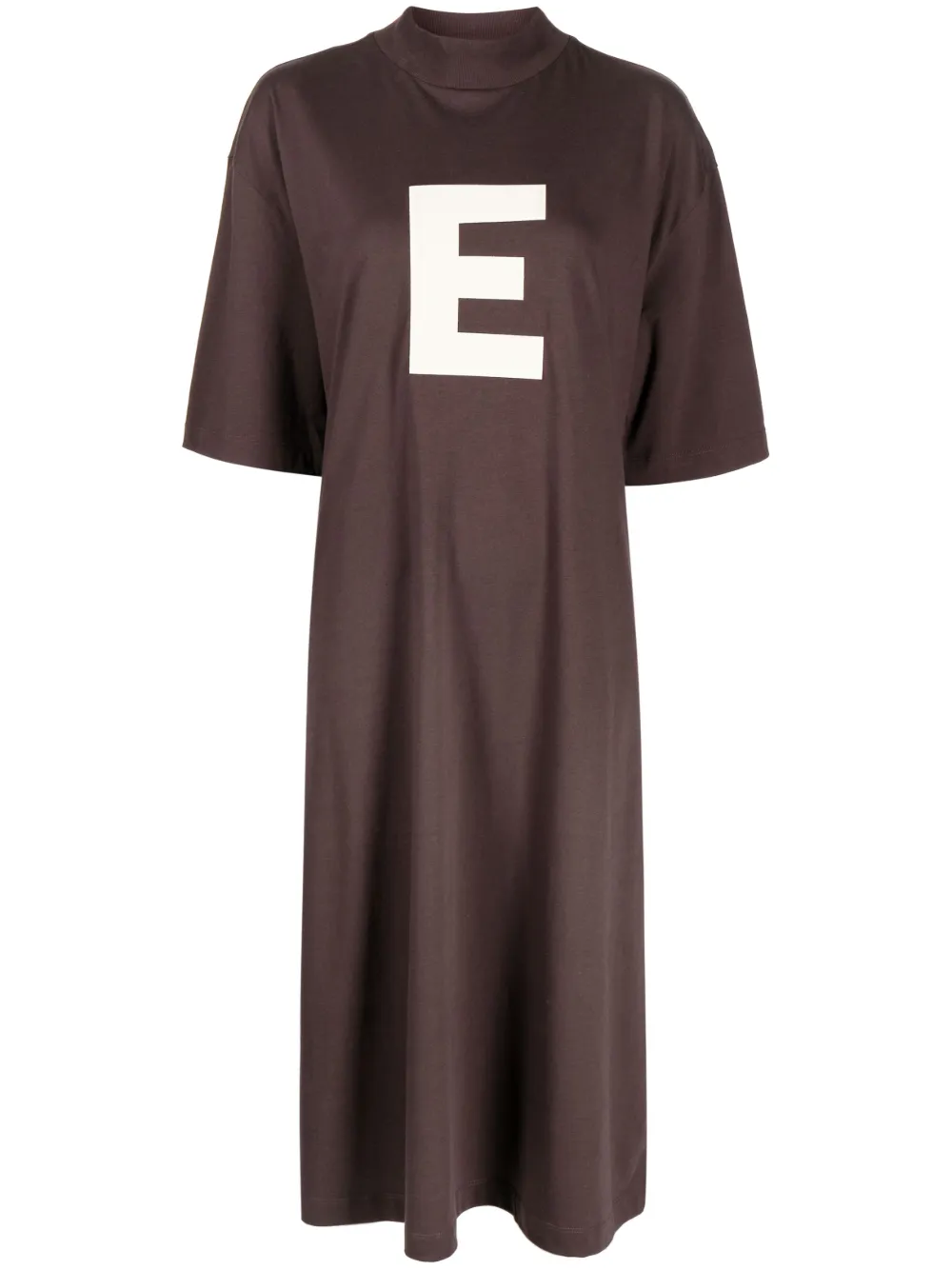 FEAR OF GOD ESSENTIALS logo-patch midi dress
