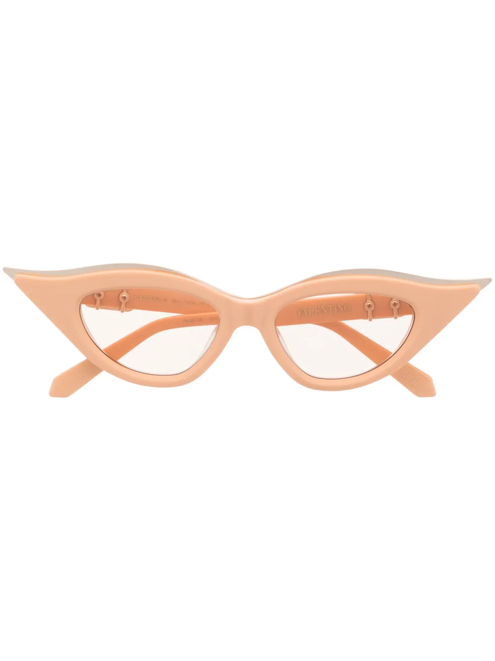 Valentino Vlogo Cat-eye Frame Sunglasses In Nude