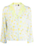 Rixo sun-motif silk shirt - Blue