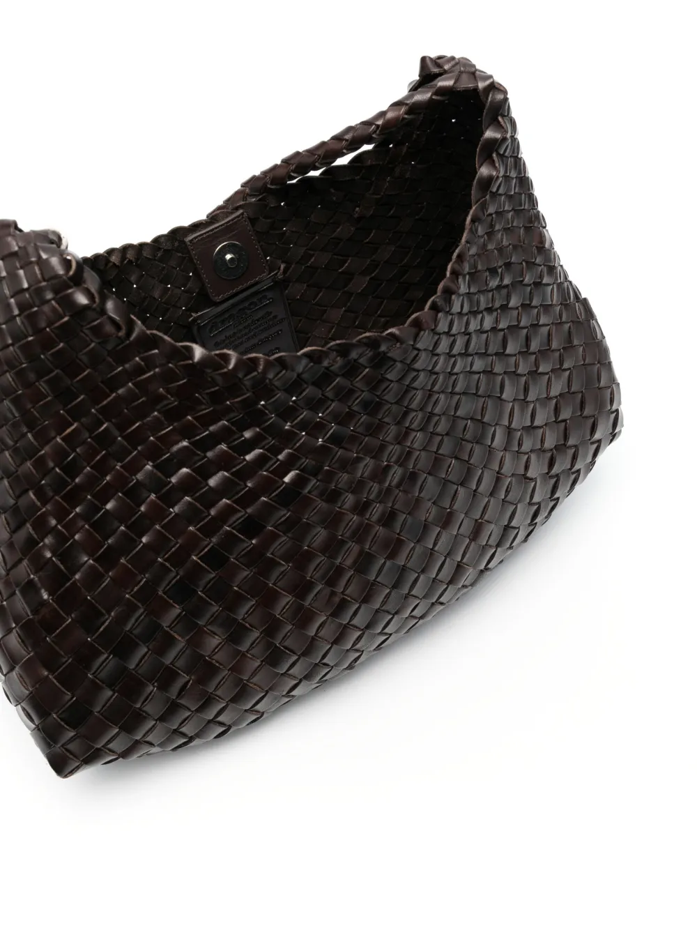 Dragon Diffusion Small Santa Croce Leather Shoulder Bag In Braun