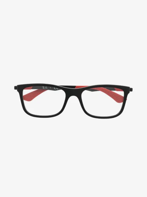 RAY-BAN JUNIOR logo-embossed rectangular-frame glasses