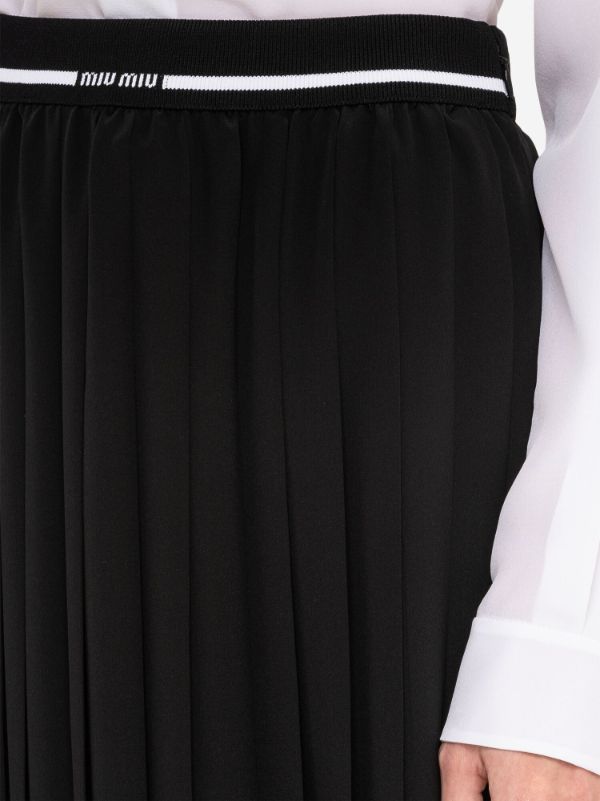 Miu miu discount pleated midi skirt