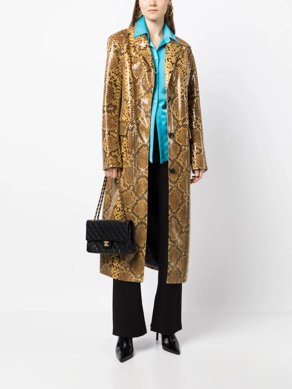 CHANEL Pre-Owned 1990 pre-owned schoudertas met dubbele omslag - Zwart