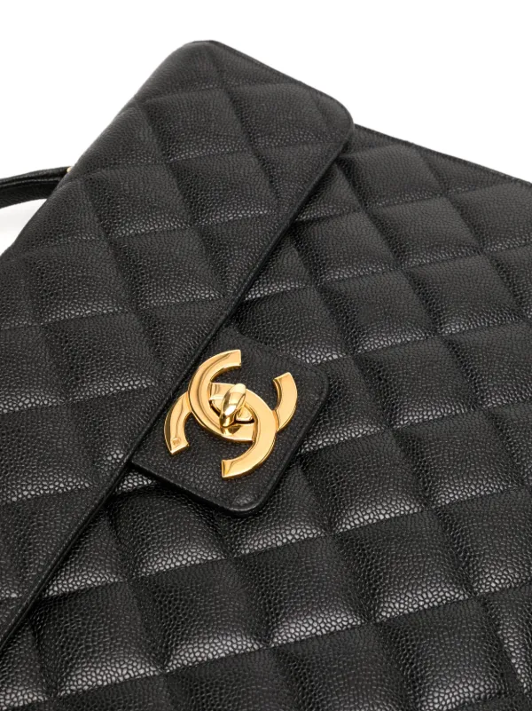 CHANEL ヴィンテージ　ブラック ケース CHANEL Pre-Owned 1997 Classic Flap Briefcase | Black | FARFETCH