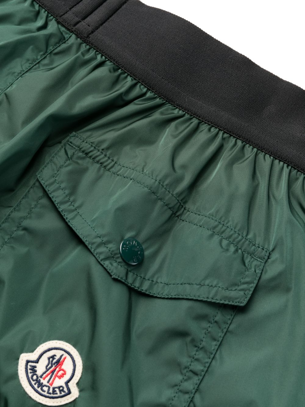 Shop Moncler Logo-patch Swim Shorts In Green