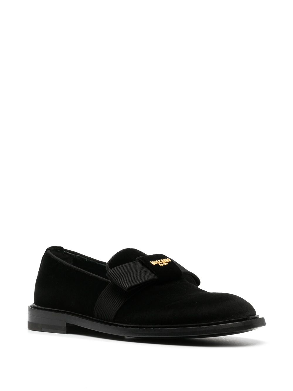 Moschino Fluwelen loafers - Zwart