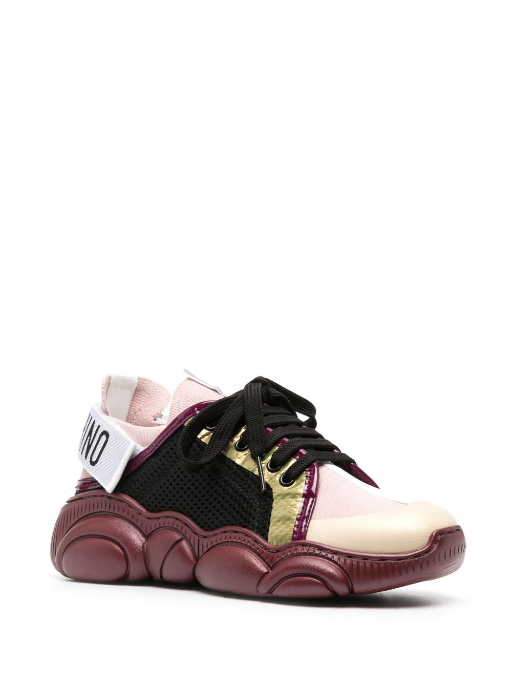 Moschino Sneakers met colourblocking - Roze