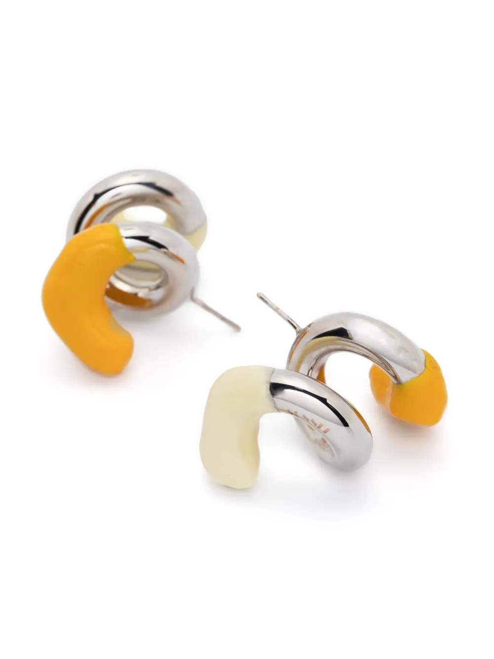 Sunnei Fusillo Rubberized Earrings In Metallic | ModeSens