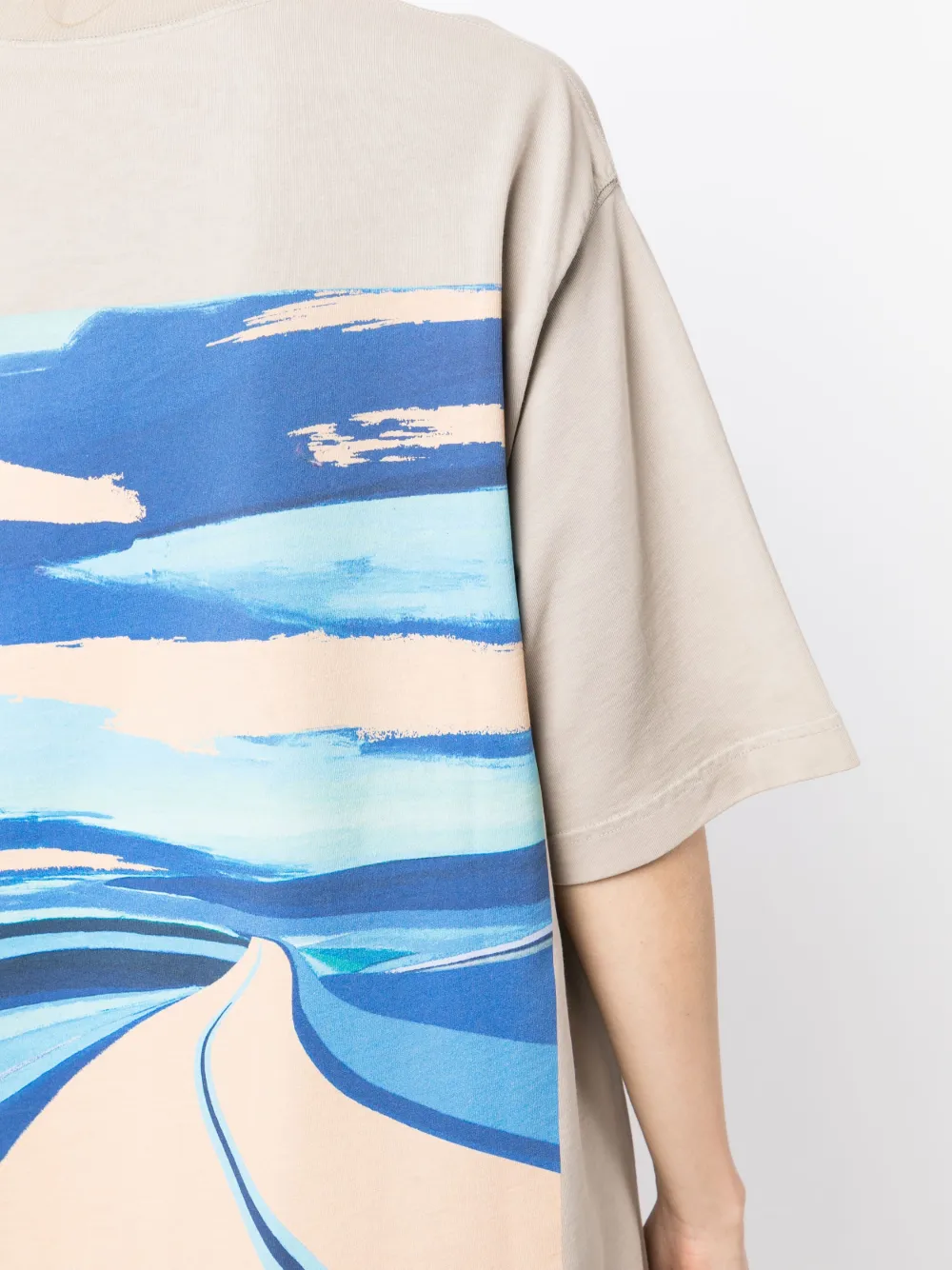 Khrisjoy Route Graphic-print T-shirt In Neutrals