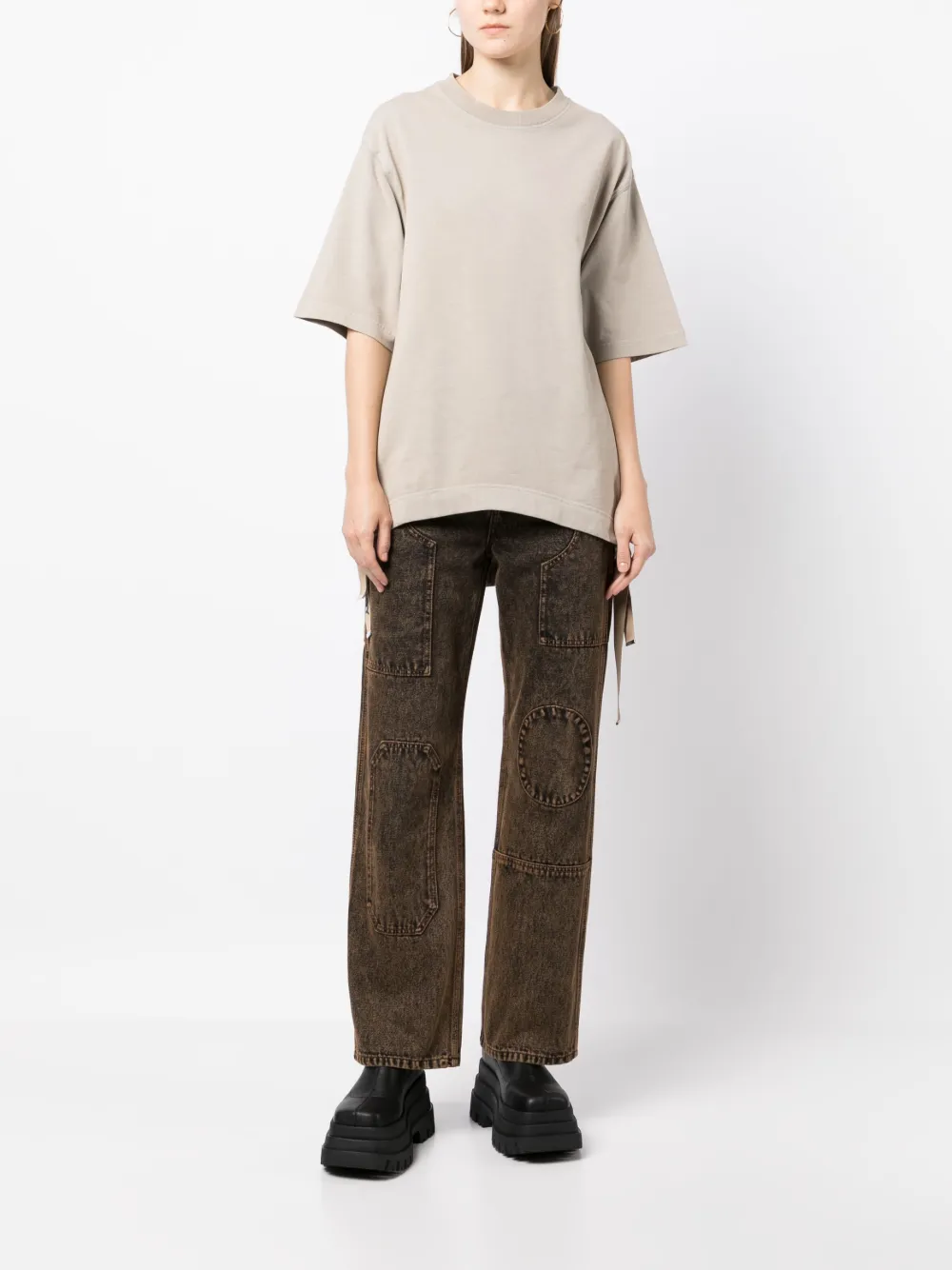 Khrisjoy Route Graphic-print T-shirt In Neutrals