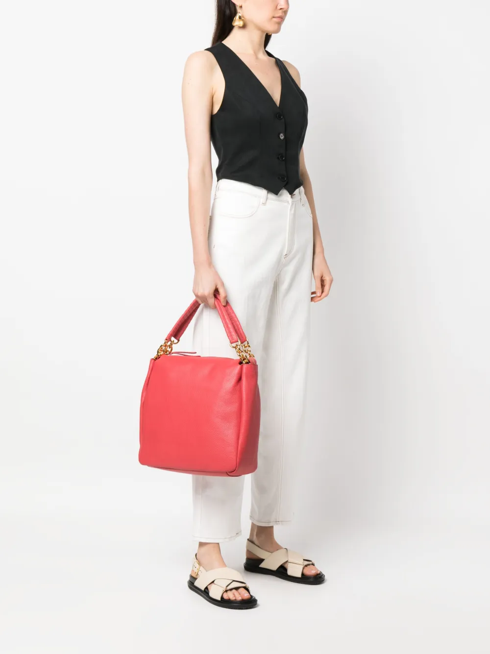 Coccinelle Mae leren shopper - Roze