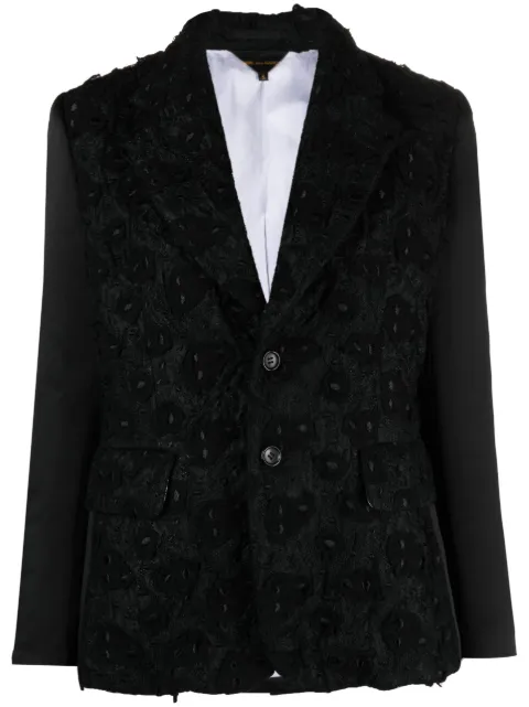 Comme Des Garçons embroidered single-breasted blazer