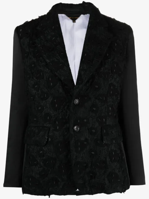 Comme Des Garçons embroidered single-breasted blazer