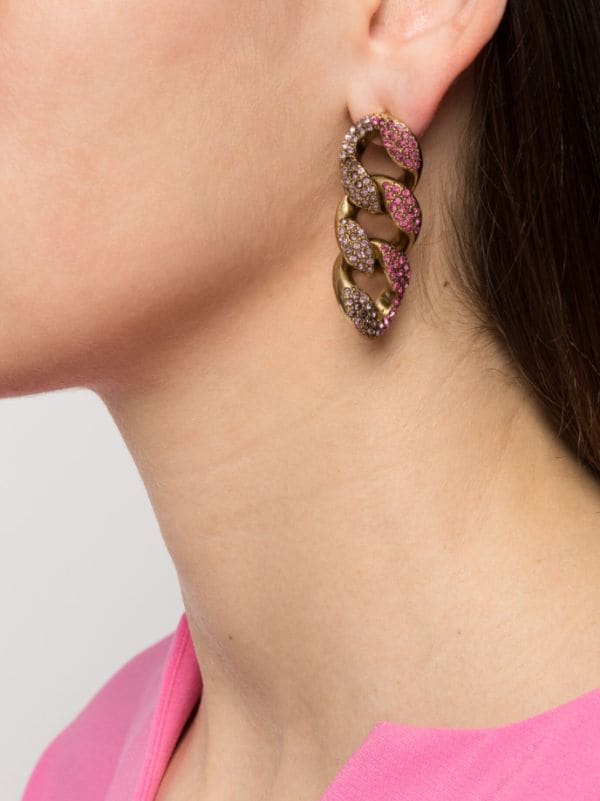Authentic Louis Vuitton Clear Pink Monogram Earrings pair Set Accessory