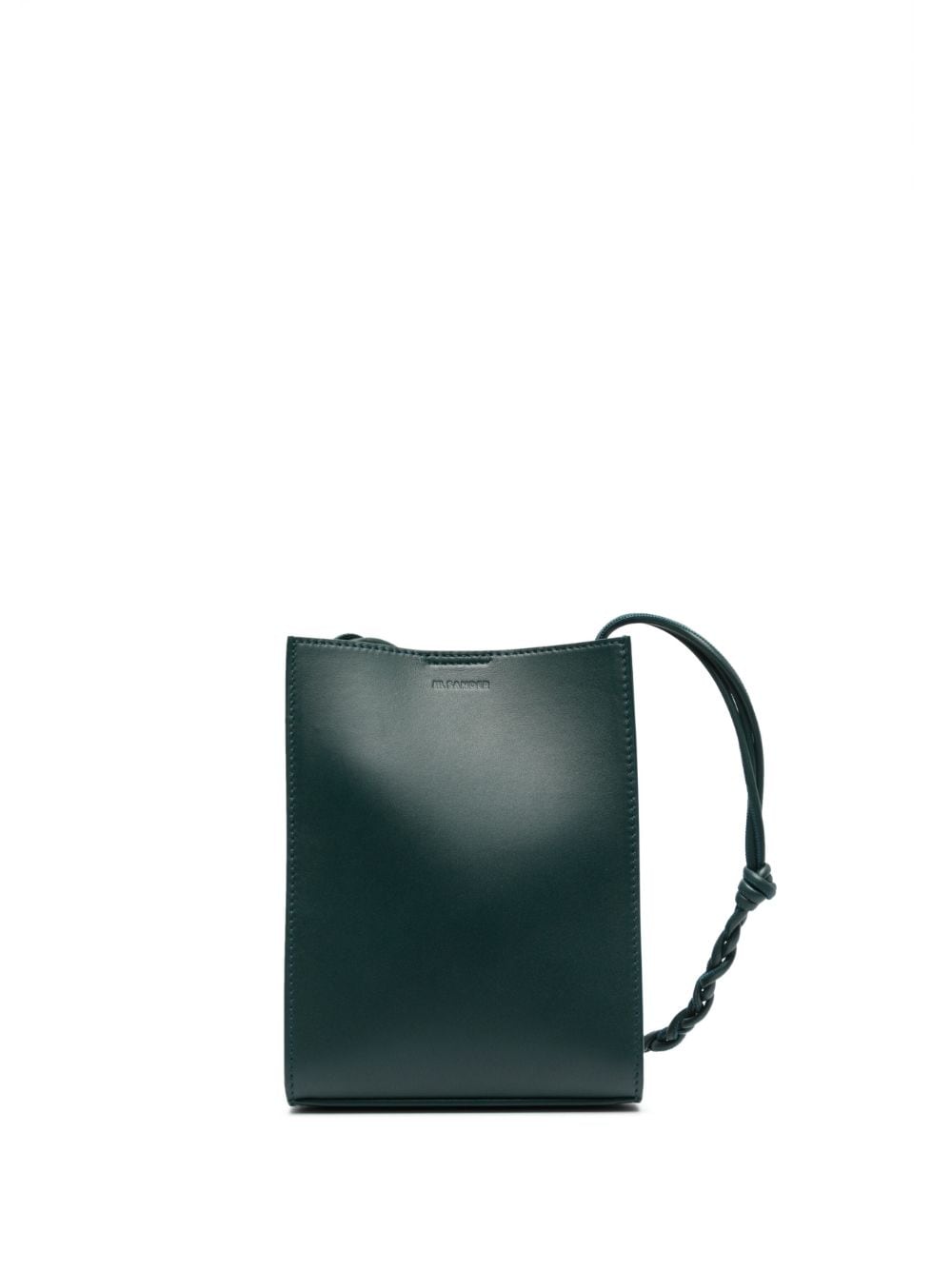 Jil Sander Front Embossed-logo Shoulder Bag In Green