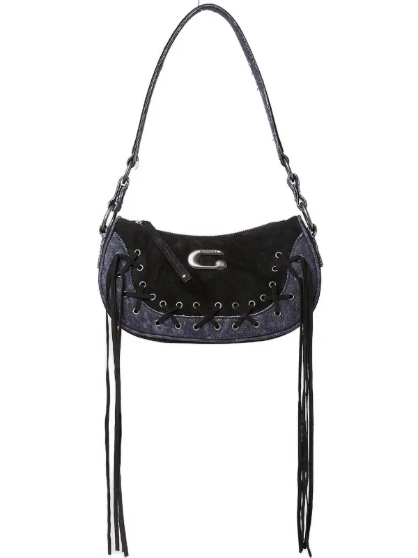 GUESS USA サドル ショルダーバッグ | ブラック | FARFETCH JP