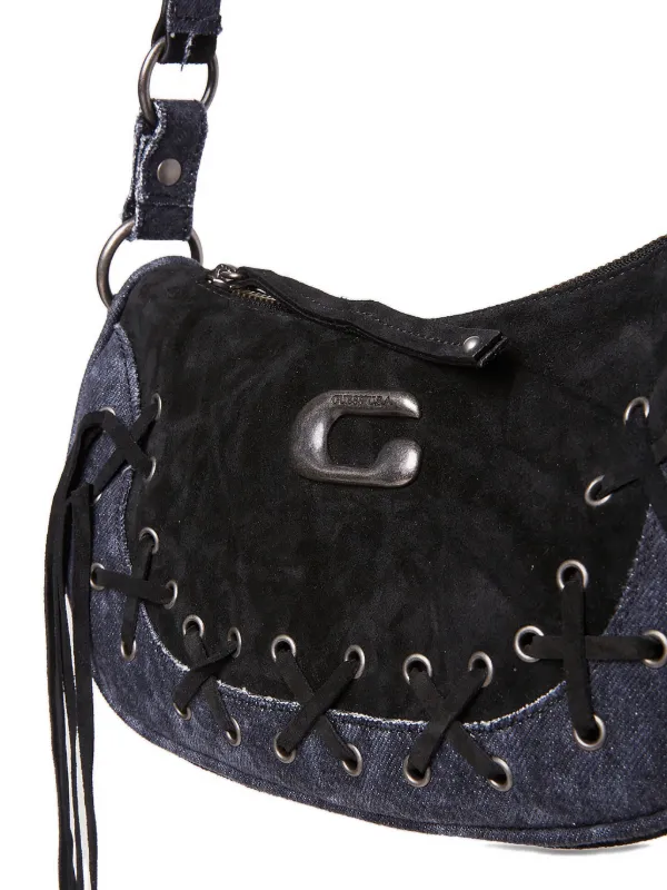 Guess USA サドル ショルダーバッグ GUESS USA サドル ショルダーバッグ | ブラック | FARFETCH JP