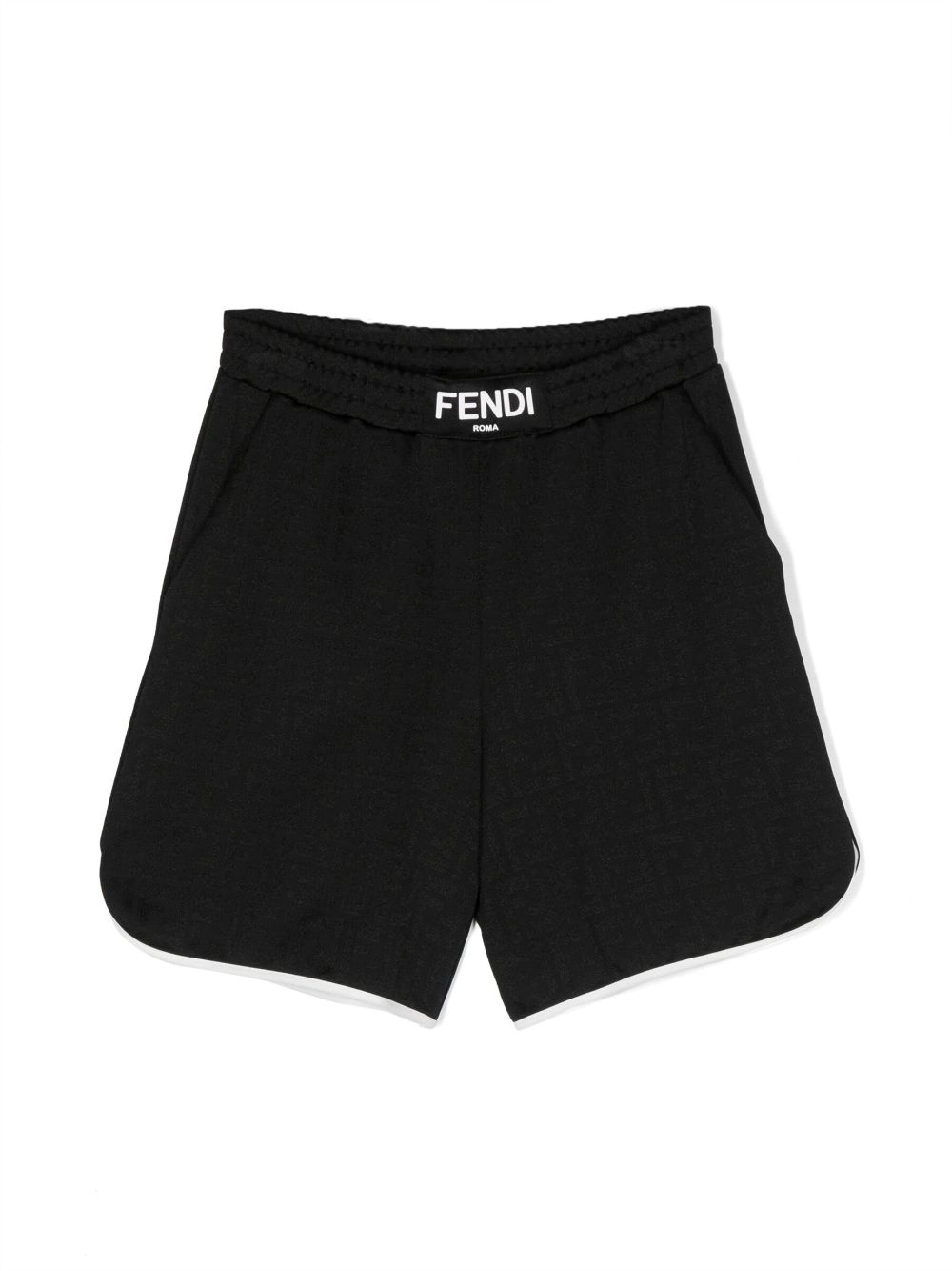Fendi Kids Shorts met logopatch Zwart