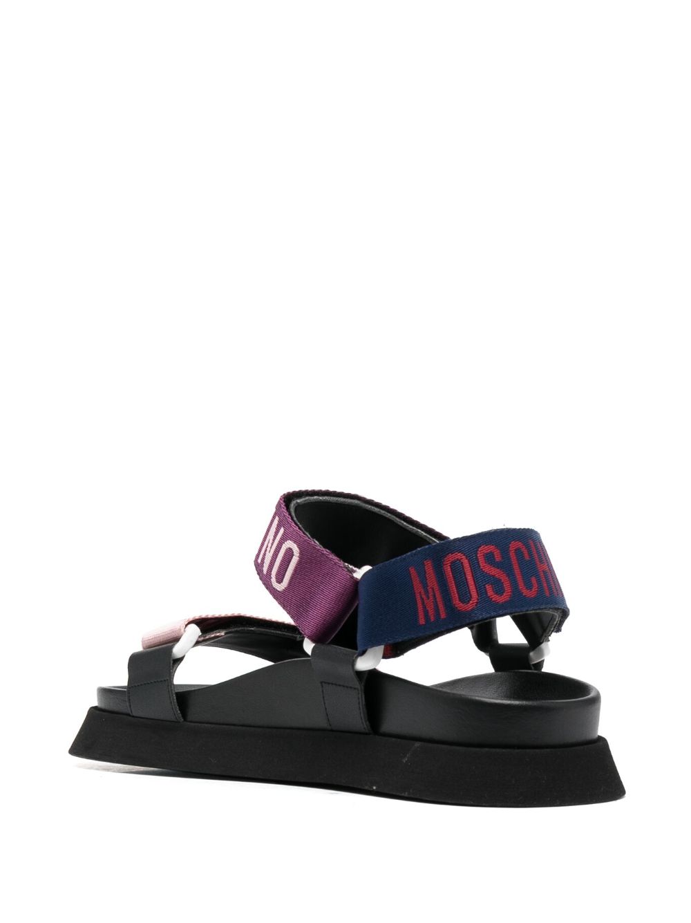 Moschino sandals discount logo tape