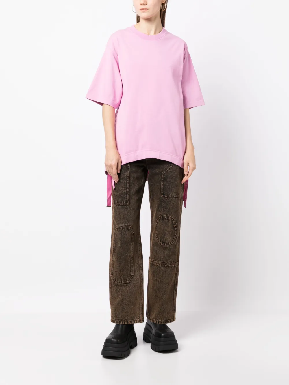 Khrisjoy Route Graphic-print T-shirt In Pink