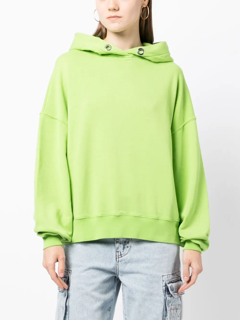 Khrisjoy Route Graphic-print Hoodie In Green