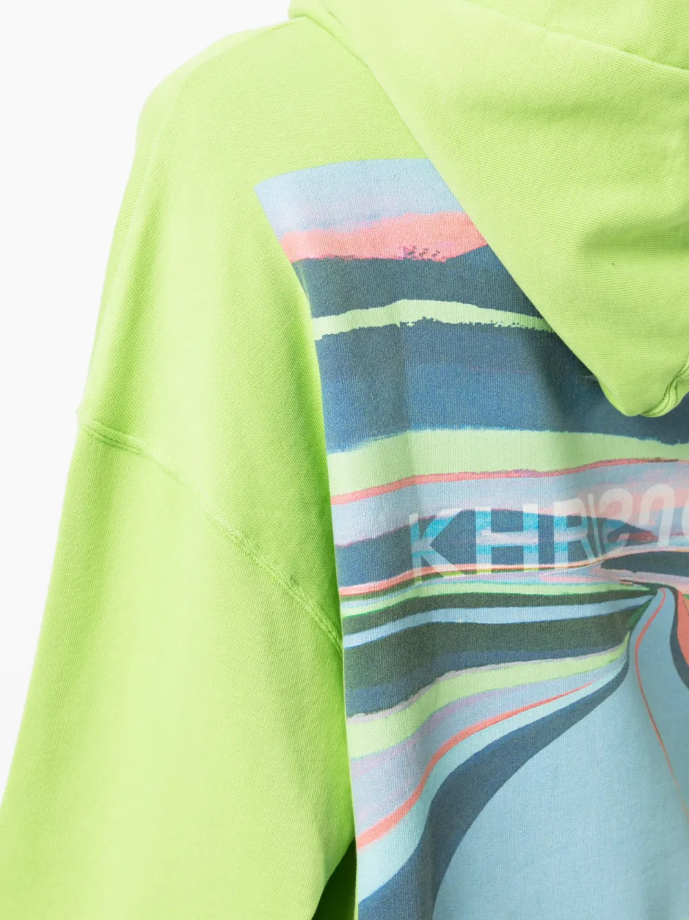 Khrisjoy Route Graphic-print Hoodie In Green